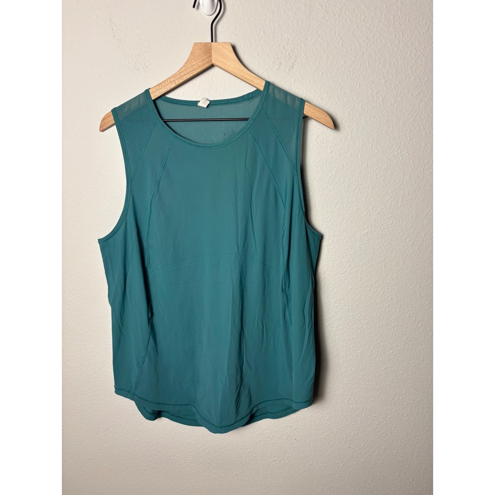 Lululemon Sculpt Tank Teal Lagoon Mesh Back Activewear Top Size 18